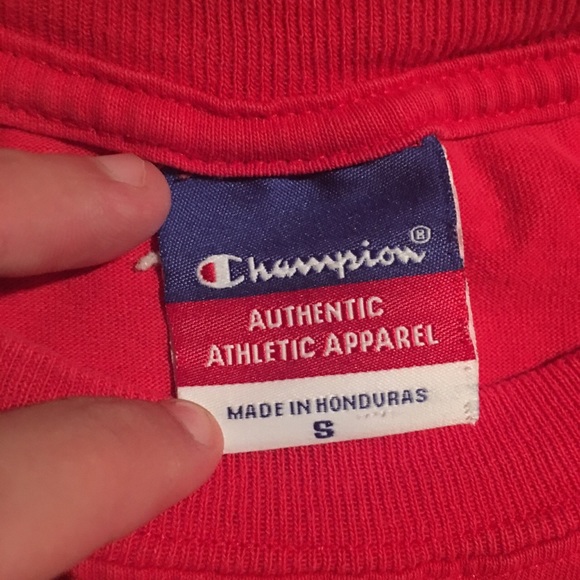 90s Vintage Wisconsin Champion Red T Shirt - Picture 4 of 4